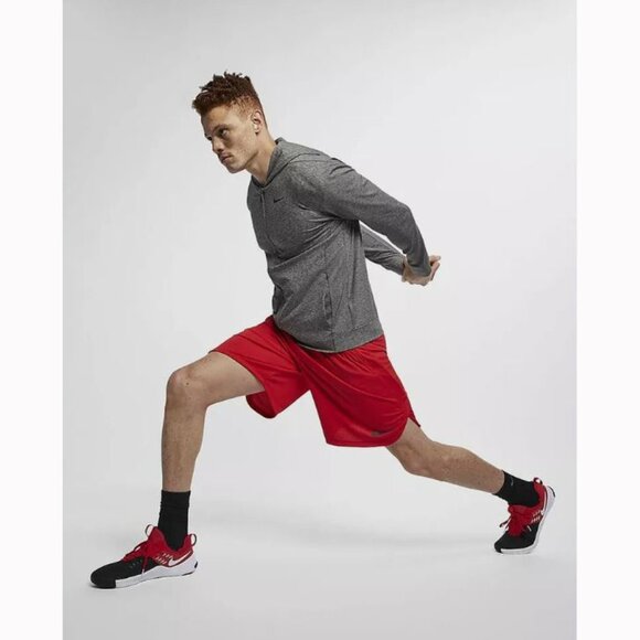 🆕 Nike Men's Heather Grey/Black Full-Zip Dri-Fit Training Hoodie - Picture 4 of 14